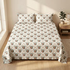 KNOT & TALES Rosewood Bedsheet | Premium Soft Cotton Double Bedsheet Set (90x100 Inch) with 2 Pillow Covers (20x30 Inches) | Comfortable Bedding Set