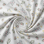 KNOT & TALES Double Bedsheet Set (90 x 100 Inches) with 2 Pillow Covers (20 x 30 Inches) | Garden Harmony Pattern | Snow Blossom Floral Printed Bedsheet | Soft Breathable Fabric