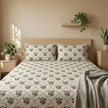 KNOT & TALES Rosewood Bedsheet | Premium Soft Cotton Double Bedsheet Set (90x100 Inch) with 2 Pillow Covers (20x30 Inches) | Comfortable Bedding Set